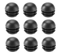 VGOL 36pcs Bouchon d'insertion de Tube en Plastique 25mm Bouchons d'extrémité Ronds Inserts en Dôme de Tube Embouts Bouchons Accessoires de Meubles pour Chaises Pieds de Table, Noir