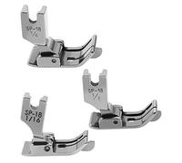 VGOL 3pcs Pieds Presseurs Articulés pour Machine à Coudre Industrielle avec Guide Droit 1/16 1/8 1/4 Pouces Compatible avec Brother Consew Singer Remplacement