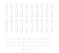 VGOL 40 Pièces Tiges Stores Blanches Accessoires de Rideaux de Stores Verticaux Tiges et Engrenages pour Support d'aubes Composants Stores Verticaux de 3-1/2 Pouces ou 5 Pouces Utilisés pour Caisson