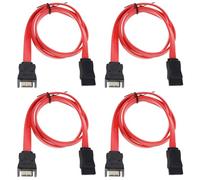 VGOL 4pcs 50cm Câble d'extension SATA 7 Broches Interne SATA Mâle à SATA Femelle Câble d'extension pour la Transmission de Données sur Disque Dur Externe