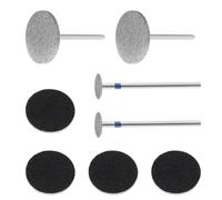 VGOL 4PCS Disque à Ongles Tête de Polissage Disque de Ponçage Forets à Ongles avec Papiers de Verre Ronds Lime à Pied électrique Forets Outils à Ongles pour Manucure Pédicure Bricolage Nail Art