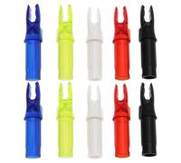 VGOL 50 Encoches pour Flèches de Tir à l'arc Carb. Ø Int. 6,2 Mm 32x6,2mm Noir/Blanc/Transp./Rouge/Transp./Bleu/Transp./Jaune