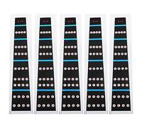 VGOL 5pcs Autocollant de Note de Manche Touche de Violon/Autocollant de Guide de Doigt 4/4 Indicateur de Position de Violon Pleine Grandeur Accessoires de Guitare Noir