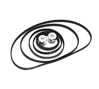 VGOL 6pcs 2GT-6 Courroie de Distribution pour Imprimante 3D 110mm 122mm 158mm 200mm 300mm 400mm en Caoutchouc à Boucle Fermée 6mm de Largeur et Poulie de Distribution 20 Dents 5mm Alésage