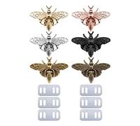VGOL 6pcs Sac à Main Serrure Abeille Forme Serrures Sac Matériel Torsion Tour pour Bricolage Cuir Artisanat Sac à Main Fermoir Décoration Matériel