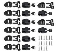 VGOL 8 Ensembles de Clips de Couvercle de Bain à Remous pour Spa Loquets de Remplacement Clip de Verrouillage avec Clés et Curseurs Kit de Réparation de Loquet Cassé Noir