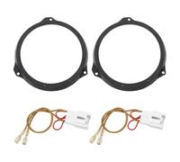 VGOL Adaptateur de Haut-Parleur 165mm Anneau de Support Adaptateur de Haut-Parleur de Porte Avant et Arrière en Plastique Compatible avec Fiesta à Partir de 2008 avec 2 Adaptateurs de Câble