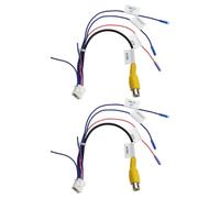 VGOL Adaptateur Vidéo RCA pour Caméra de Recul 10 Broches pour Voiture 2 Pièces Prise RCA Stéréo Compatible avec Android Radio