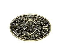 VGOL Boucle de Ceinture Rétro en Métal Ovale Homme Fermoir Agrafe pour 3.8cm à 4cm Largeur Accessoires Remplacement Bronze