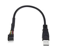 VGOL Câble de carte mère USB 2.0 9 broches USB A vers 9 broches Câble d'extension adaptateur convertisseur pour rallonger tous les appareils USB 20 cm