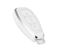 VGOL Coque de Clé de Voiture 3 Boutons Blanche Compatible avec Ford Mondeo Focus Galaxy Kuga Puma