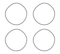 VGOL Courroies d'entraînement Cassette Carrées 80 mm id x 1,2 mm Section Lot de 4 Compatible avec Platines Cassette