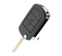 VGOL Étui Porte-clés de Voiture à Rabat à 3 Boutons Coque de Véhicule avec Lame HU92 Remplacement Compatible avec Land Rover Discovery 2005 2006 2007 2008 2009 2010