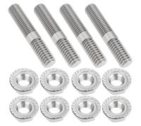 VGOL Goujons d'Échappement Moto 5/16-18 5/16-24 Compatible avec Har-Ley Ensemble de Goujons et Écrous d'Échappement 43mm en Acier INOX 304 Compatible avec Har-Ley 1984-2015
