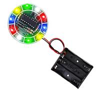 VGOL Kit de Soudure électronique à Faire soi-même, kit d'entraînement pour Circuit imprimé, Roue rotative à LED colorée avec Musique pour Adultes, Enfants, débutants, Amis