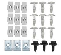 VGOL Kit D'installation de Protection Anti encastrement 24 Pièces Boulons de Couvercle Inférieur de Plateau Inférieur Ensemble de Vis Compatible avec Peugeot Compatible avec Citroën