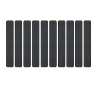 VGOL Lot de 10 bandes adhésives antidérapantes prédécoupées pour marches d'escalier, escaliers, échelles, rampes, échafaudages, 30 cm x 5 cm, noir