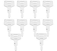 VGOL Lot de 10 clés de rechange pour interrupteur d'allumage H806 17001-00019 compatibles avec pelleteuses Takeuchi compatibles avec la clé d'allumage Gehl