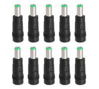 VGOL Lot de 10 Connecteurs d'alimentation CC 5,5 X 2,1 Mm Femelle vers 6,3 X 3,0 Mm Mâle Adaptateur 41,7 X 12,5 Mm pour Alimentation Externe Transformateur Intégré pour Ordinateurs Portables