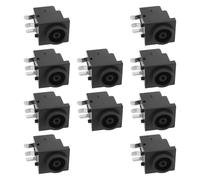 VGOL Lot de 10 connecteurs d'alimentation CC PJ-019 à montage PCB 12 V 3 broches 1,1 mm Connecteurs d'alimentation CC compatibles avec radios Makita BMR DMR prises 12 V