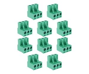 VGOL Lot de 10 Fiches d'alimentation à 3 Broches Connecteurs de Bornier PCB à 3 Broches de 5,08 Mm Compatibles avec AudioControl Compatibles avec 3XS 2XS 6XS
