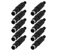 VGOL Lot de 10 Mini Fiches DIN 6 Broches pour Transmission de Signaux Adaptées Aux Lecteurs de DVD TV Aux Appareils de Lecture Vidéo pour Câbles Ronds de Soudage d'un Diamètre Maximal de 4,5 Mm