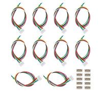 VGOL Lot de 10 Paires de Prises JST GH 1,25mm à 6 Broches avec Câbles de 150mm 28 AWG Adaptateur de Connecteur Mâle Et Femelle pour Robots éclairage Bandes LED