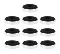 VGOL Lot de 10 pieds d'isolation ronds pour haut-parleurs audio - Pieds d'amortissement audio CD pour haut-parleurs audio - Argenté - 40 x 11 mm