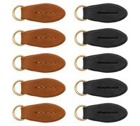 VGOL Lot de 10 têtes de fermeture éclair de rechange en cuir pour bagages, sacs à main, sacs et vêtements