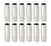 VGOL Lot de 12 Capuchons de Protection pour Buse de Soudage MB15 MIG 12 Mm en Laiton Chromé Conique à Emboîter pour Torches 14AK Et 15AK