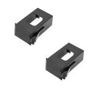 VGOL Lot de 2 boîtiers de batterie 9 V en plastique pour guitare acoustique EQ-7545R Noir 51,5 x 28,5 x 19 mm