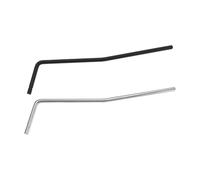 VGOL Lot de 2 bras de vibrato à pousser 5 mm de diamètre, 178 mm de longueur, compatibles avec le pont Wilkinson Vibrato pour guitare électrique, noir et argent