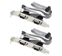 VGOL Lot de 2 câbles DB9 mâle COM vers IDC 10 broches série 2 ports série RS232 pour carte mère d'ordinateur, 30 cm