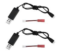 VGOL Lot de 2 câbles de charge pour batterie au lithium 3,7 V - Connecteur USB vers XH2.54 vers JST - Convertissez la ligne pour drone d'avion RC FPV Drone Pièces de rechange Lipo