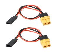 VGOL Lot de 2 câbles de charge XT60 Socket vers Futaba 20 cm 20 AWG pour drone RC modèle batterie