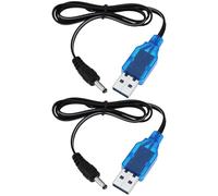 VGOL Lot de 2 câbles de chargement de batterie 3,7 V 3,5 mm vers USB 60 cm pour drone RC Quadcopter WiFi FPV Drone Avion