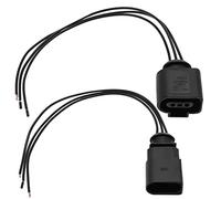 VGOL Lot de 2 connecteurs de capteur de niveau d'huile à 3 broches (mâle et femelle) compatibles avec Audi 1J0973703 8K0973703 3D0973703