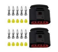 VGOL Lot de 2 connecteurs de débit d'air MAF 5 broches 1J0973775A Connecteur JPT femelle étanche compatible avec VW Compatible avec Audi