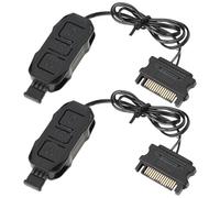 VGOL Lot de 2 contrôleurs d'alimentation ARGB 5 V 3 broches pour carte mère moderne ARGB 41 cm Noir