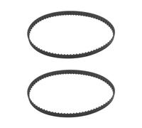 VGOL Lot de 2 courroies dentées en caoutchouc 160XL 037 - 80 dents - Largeur : 10 mm - Courroie dentée industrielle - 406 mm - Courroies de rechange mécaniques - Noir