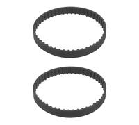 VGOL Lot de 2 courroies dentées industrielles dentées en caoutchouc 100XL 037 - 50 dents - Largeur : 10 mm - Noir - 254 mm