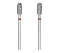 VGOL Lot de 2 Fraises Diamant Tige 2,35 mm 4x10 mm Grain Moyen pour Perceuses à Ongles