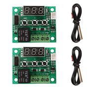 VGOL Lot de 2 modules de contrôle de température XH-W1209 - Affichage numérique - Thermostat électronique -50-110 °C avec relais mono-canal 10 A et sonde étanche