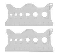VGOL Lot de 2 outils de mesure de filetage métrique en acier inoxydable