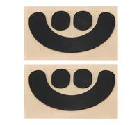VGOL Lot de 2 pieds de souris Skatez - Tapis de souris de jeu de rechange - Anti-Alip - Compatible avec SteelSeries Rival 3 - Noir