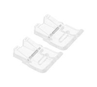 VGOL Lot de 2 pieds presseur transparents à clipser pour machine à coudre à tige basse Compatible avec Singer Compatible avec Brother en plastique