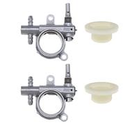 VGOL Lot de 2 pompes à huile pour tronçonneuse avec engrenage à vis sans fin compatible avec tronçonneuse 25 CC/38 CC 2500/3800 pièces de rechange pour outils électriques d'extérieur