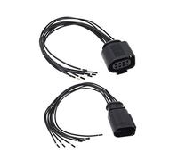 VGOL Lot de 2 prises de faisceau de fils pour capteur de stationnement arrière 1J0973714 1J0973814 compatibles avec VW compatible avec Audi compatible avec Seat 8 broches femelle mâle