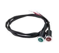 VGOL Lot de 2 Voyants de Marche Arrière pour Motos 12 V CC Rouge Et Vert pour VTT 90 125 150 200 Et 300