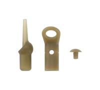 VGOL Lot de 20 anneaux coudés pour pêche à la carpe pour rivières, lacs, ligne principale (20 perles/perles tampons/broches de chaque)